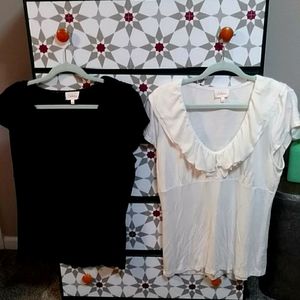 Lot of TWO Anthropologie ruffle tops!